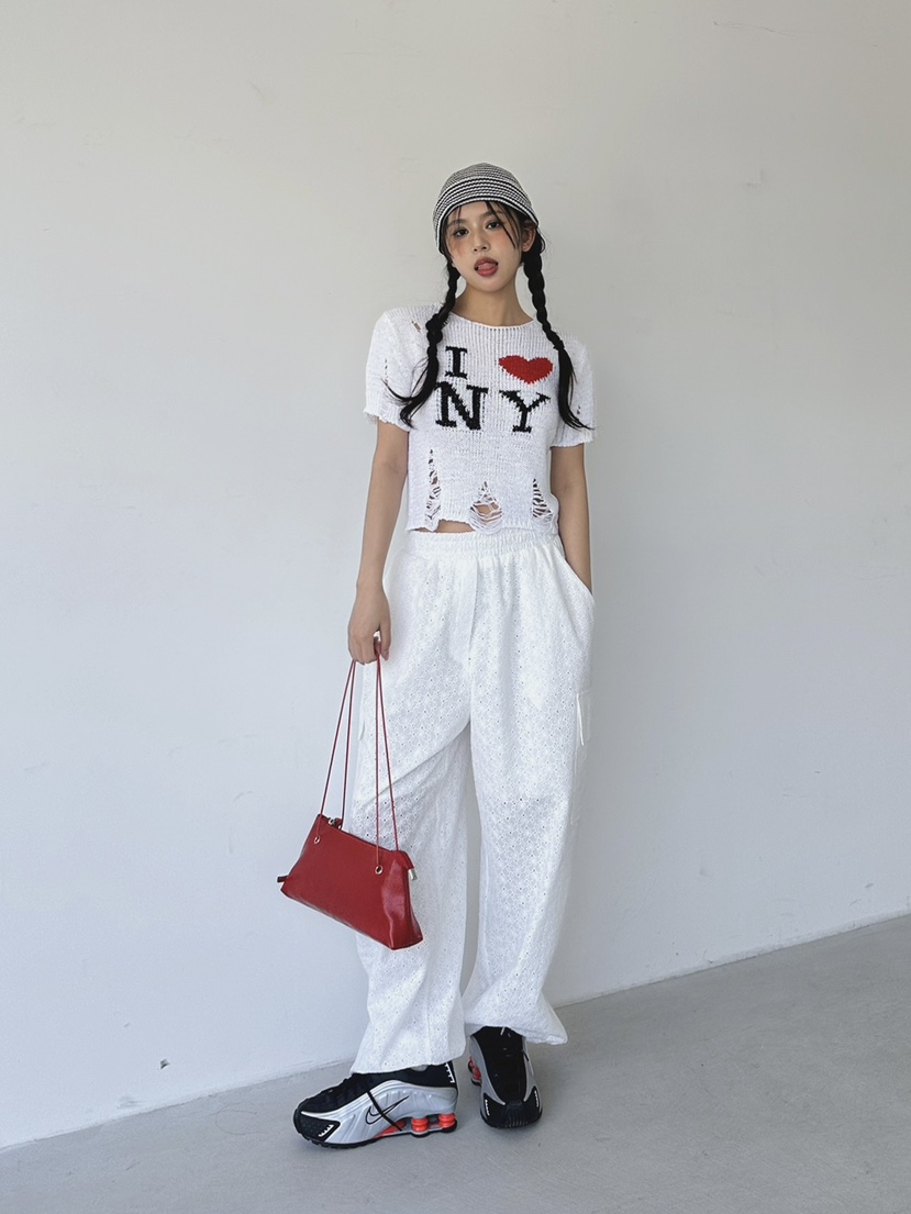 LIVE AID-P韓國㊣直郵東大門代購女裝新款人氣時尚休閑褲ANDMORE BUTTON休閑褲