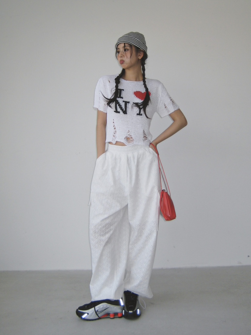 LIVE AID-P韓國㊣直郵東大門代購女裝新款人氣時尚休閑褲ANDMORE BUTTON休閑褲