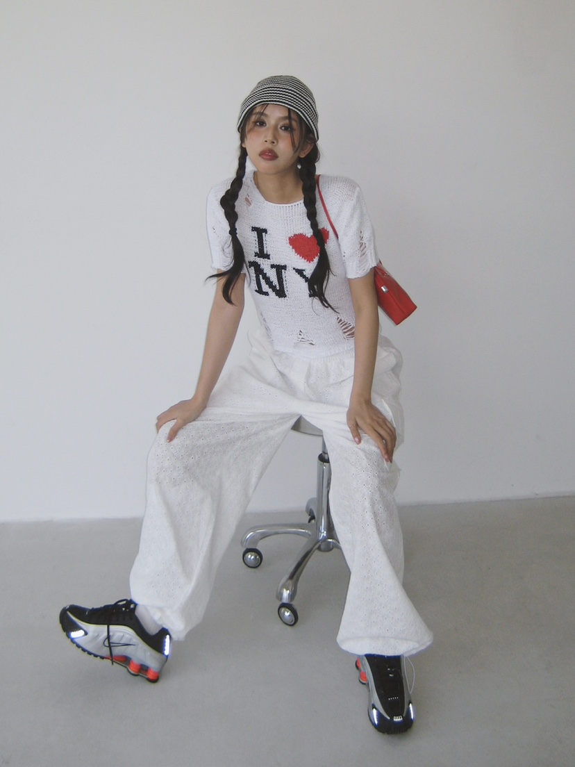 LIVE AID-P韓國㊣直郵東大門代購女裝新款人氣時尚休閑褲ANDMORE BUTTON休閑褲