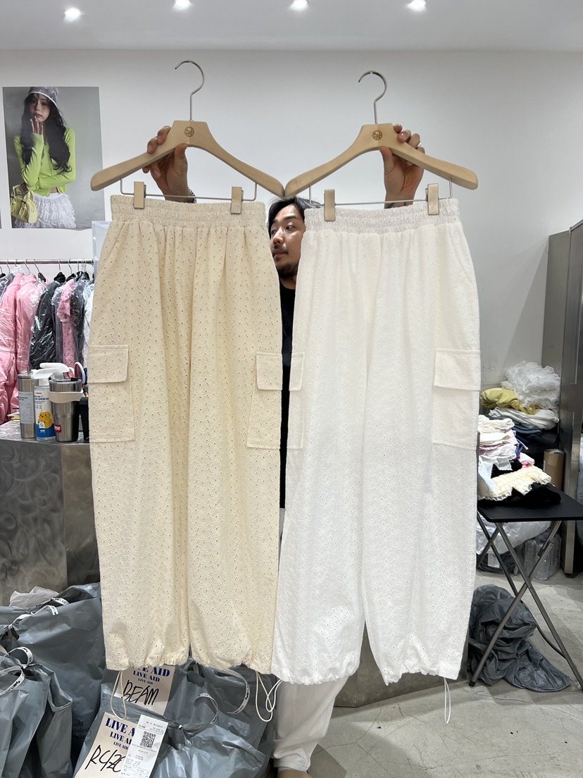 LIVE AID-P韓國㊣直郵東大門代購女裝新款人氣時尚休閑褲ANDMORE BUTTON休閑褲