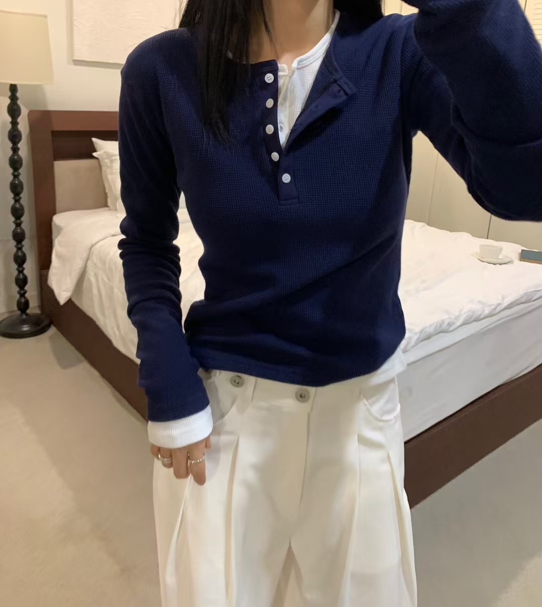 IMMENSE直郵韓國代購㊣女裝新品熱賣推薦時尚25春夏長袖T恤IMMENSE長袖T恤