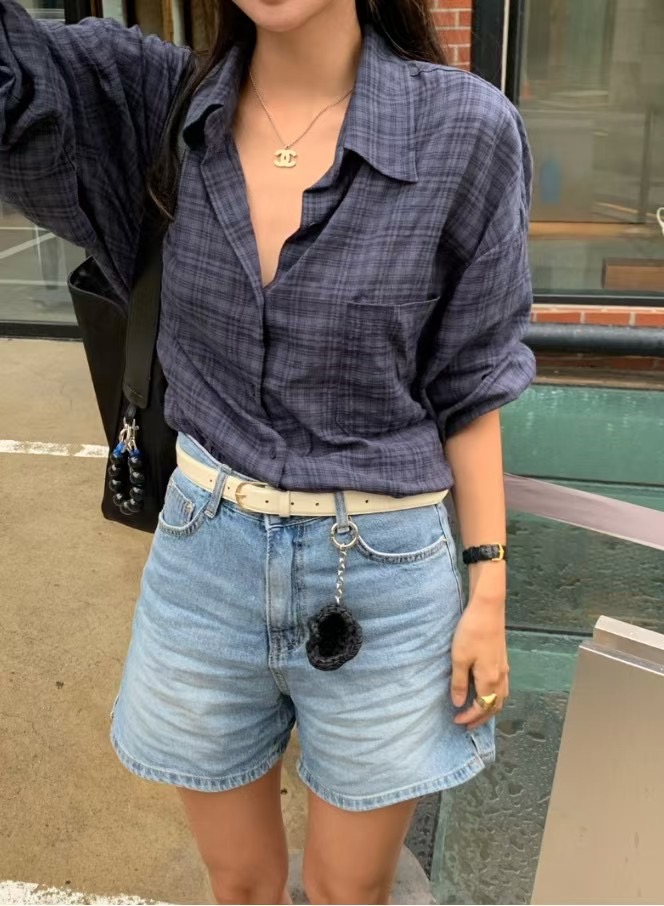IMMENSE韓國㊣直郵東大門代購女裝新品時尚休閑人氣襯衫蕾絲衫IMMENSE襯衫/蕾絲衫