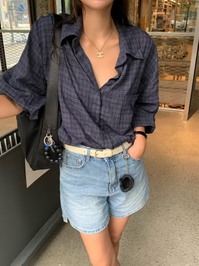 IMMENSE韓國㊣直郵東大門代購女裝新品時尚休閑人氣襯衫蕾絲衫IMMENSE襯衫/蕾絲衫