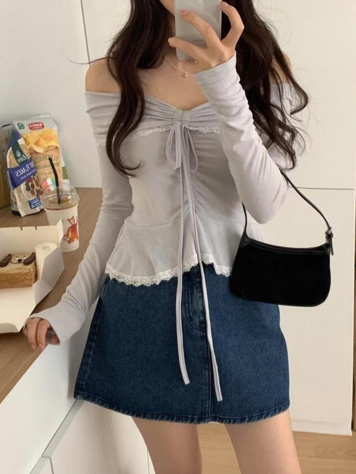 BY RANI-ot直郵韓國代購㊣女裝新品25春夏休閑推薦長袖T恤BY RANI-ot長袖T恤