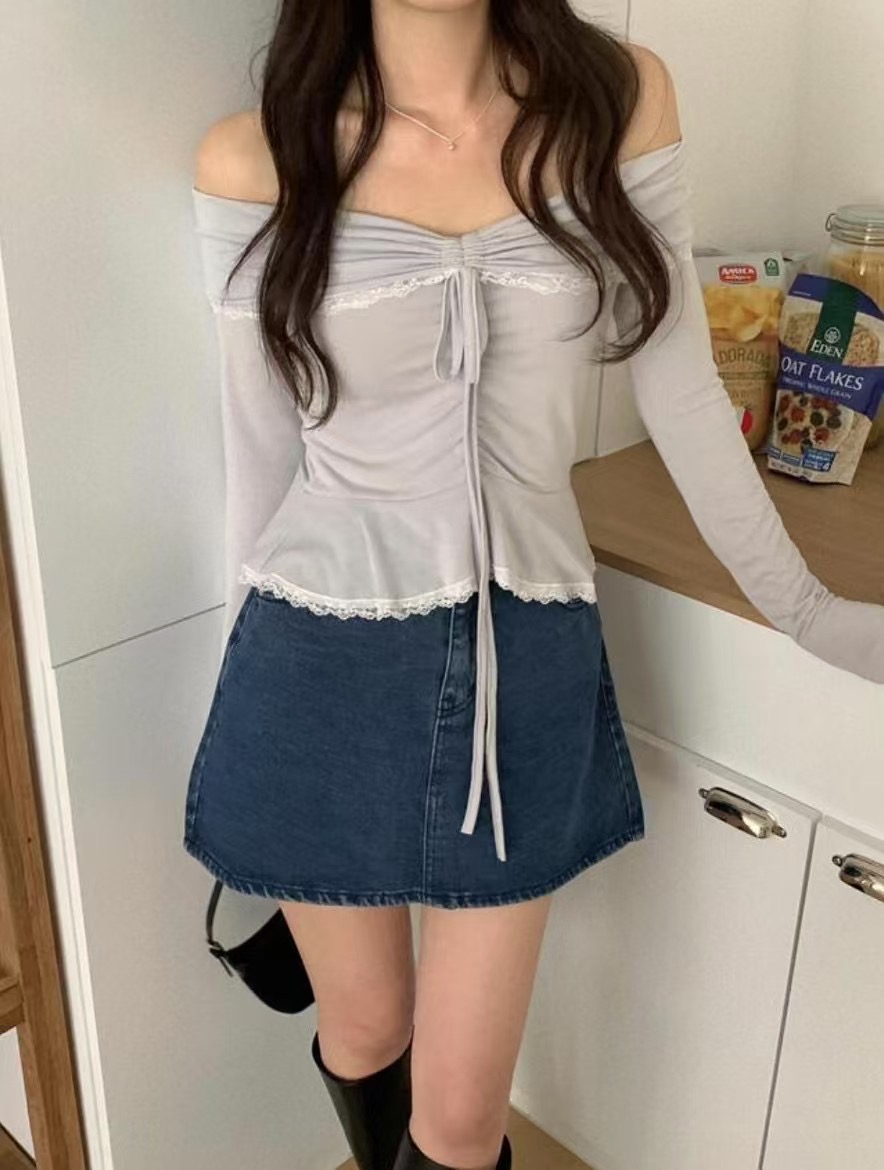 BY RANI-ot直郵韓國代購㊣女裝新品25春夏休閑推薦長袖T恤BY RANI-ot長袖T恤圖色2