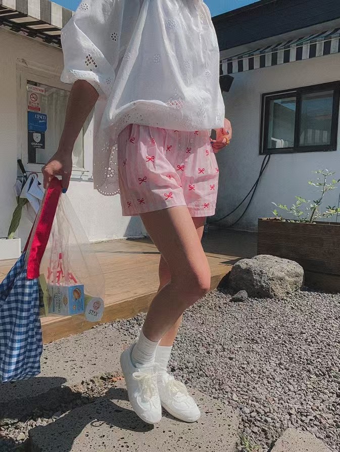 IMMENSE直郵韓國代購㊣女裝新品熱賣人氣休閑推薦短褲蝴蝶結IMMENSE短褲