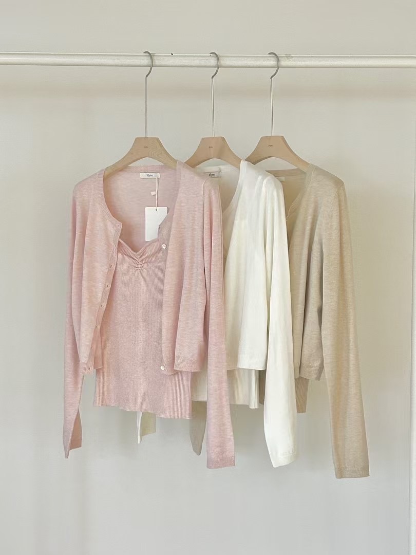 IF YOU韓國直郵㊣東大門實拍女裝新品25春夏人氣套裝套裝開衫IF YOU套裝