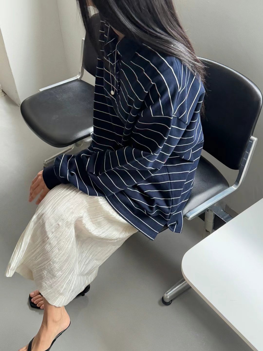 ONE AND直郵韓國代購㊣女裝新款推薦時尚休閑25春夏長袖T恤ONE AND長袖T恤
