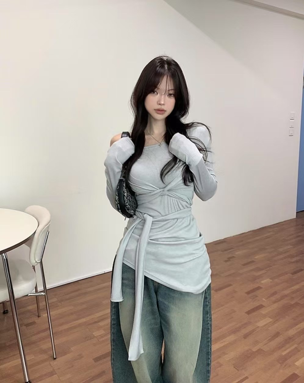 BY RANI-ot韓國㊣直郵東大門代購女裝新品25春夏休閑長袖T恤BY RANI-ot長袖T恤