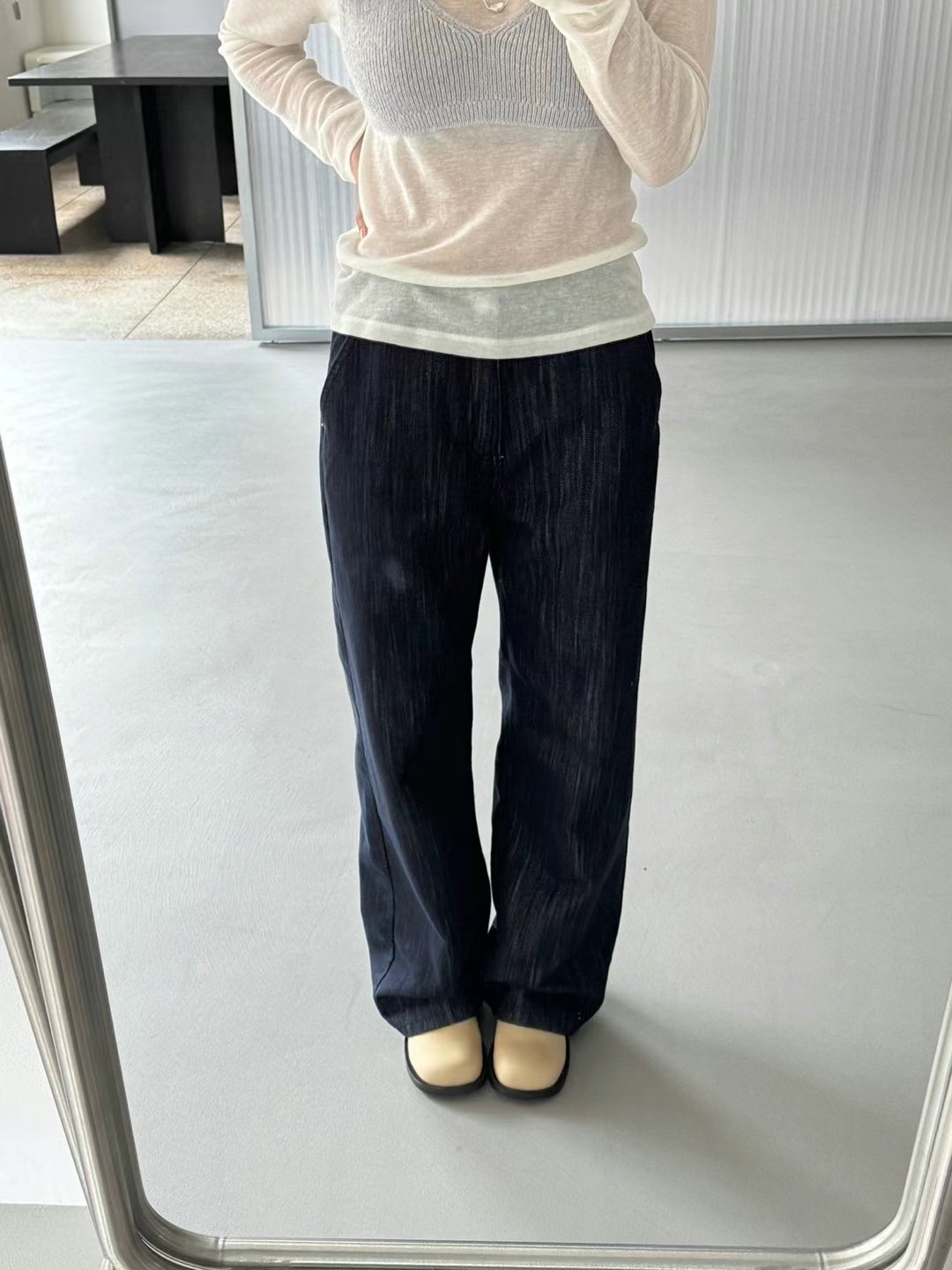 ONE AND韓國直郵㊣東大門實拍女裝新款推薦25春夏人氣牛仔褲ONE AND牛仔褲