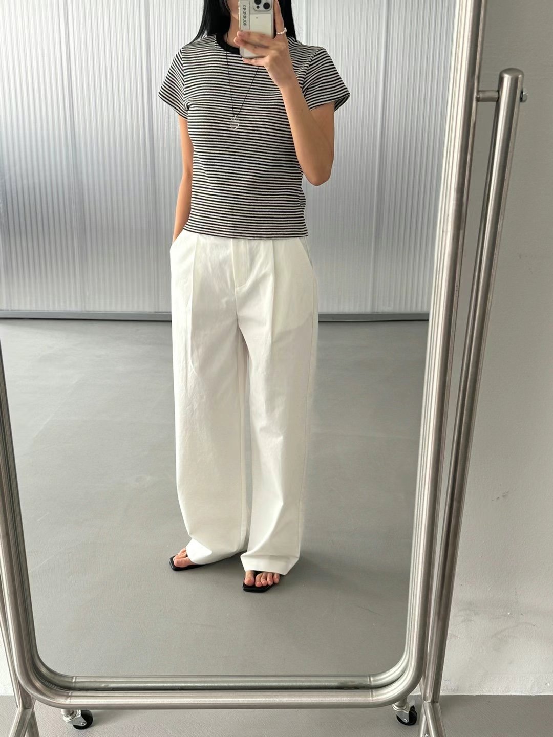 ONE AND直郵韓國代購㊣女裝新品人氣25春夏休閑時尚長袖T恤ONE AND長袖T恤