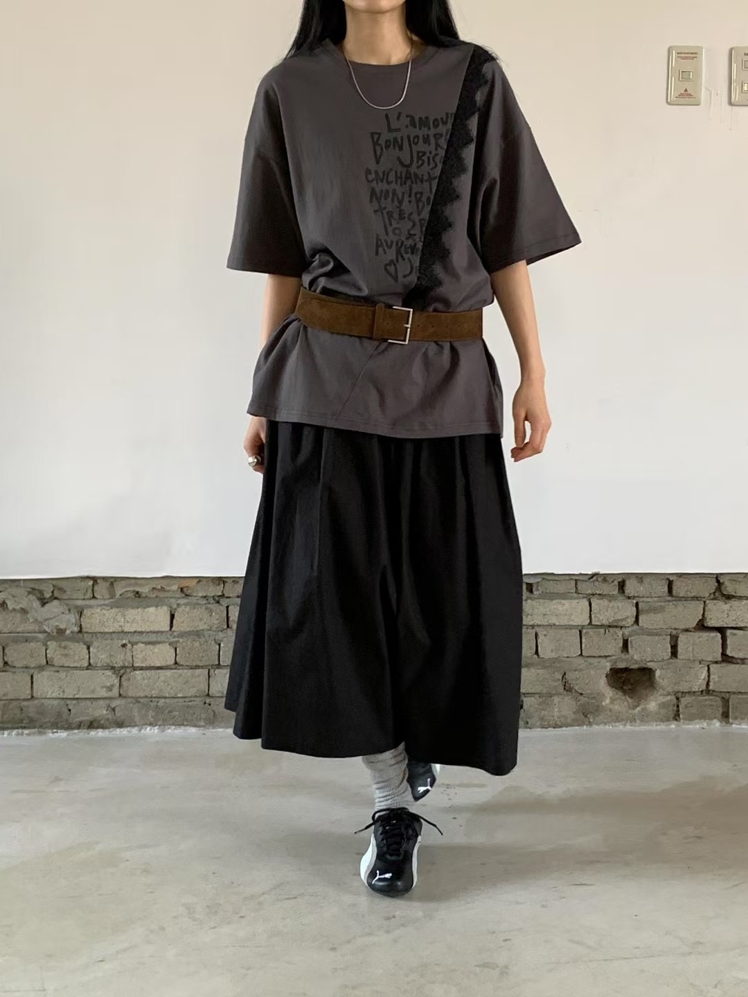 PEETS韓國㊣直郵東大門代購女裝新品推薦25春夏時尚休閑長裙PEETS長裙