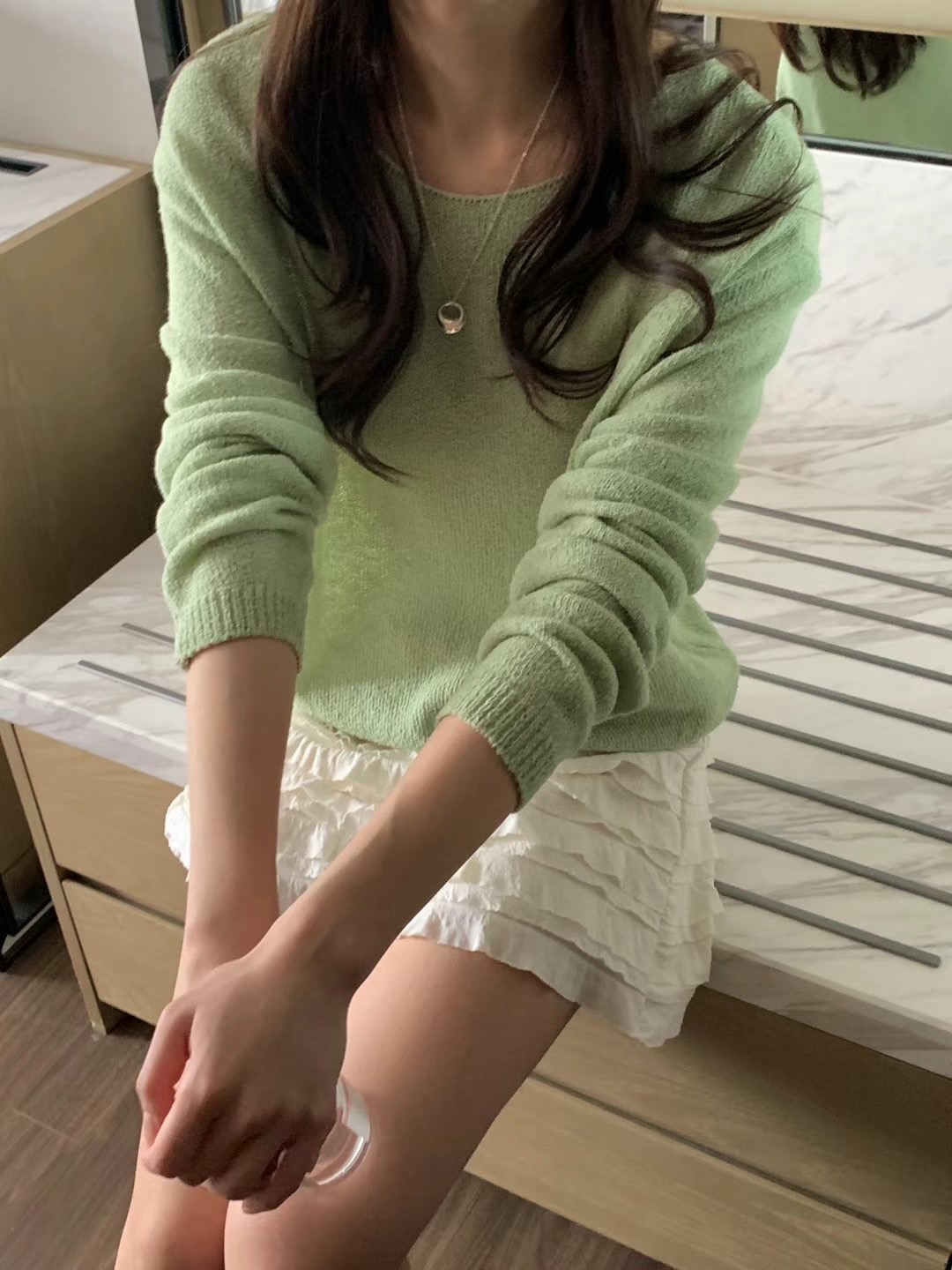WANDERLUST韓國㊣直郵東大門代購女裝新款25春夏推薦針織衫WANDERLUST針織衫