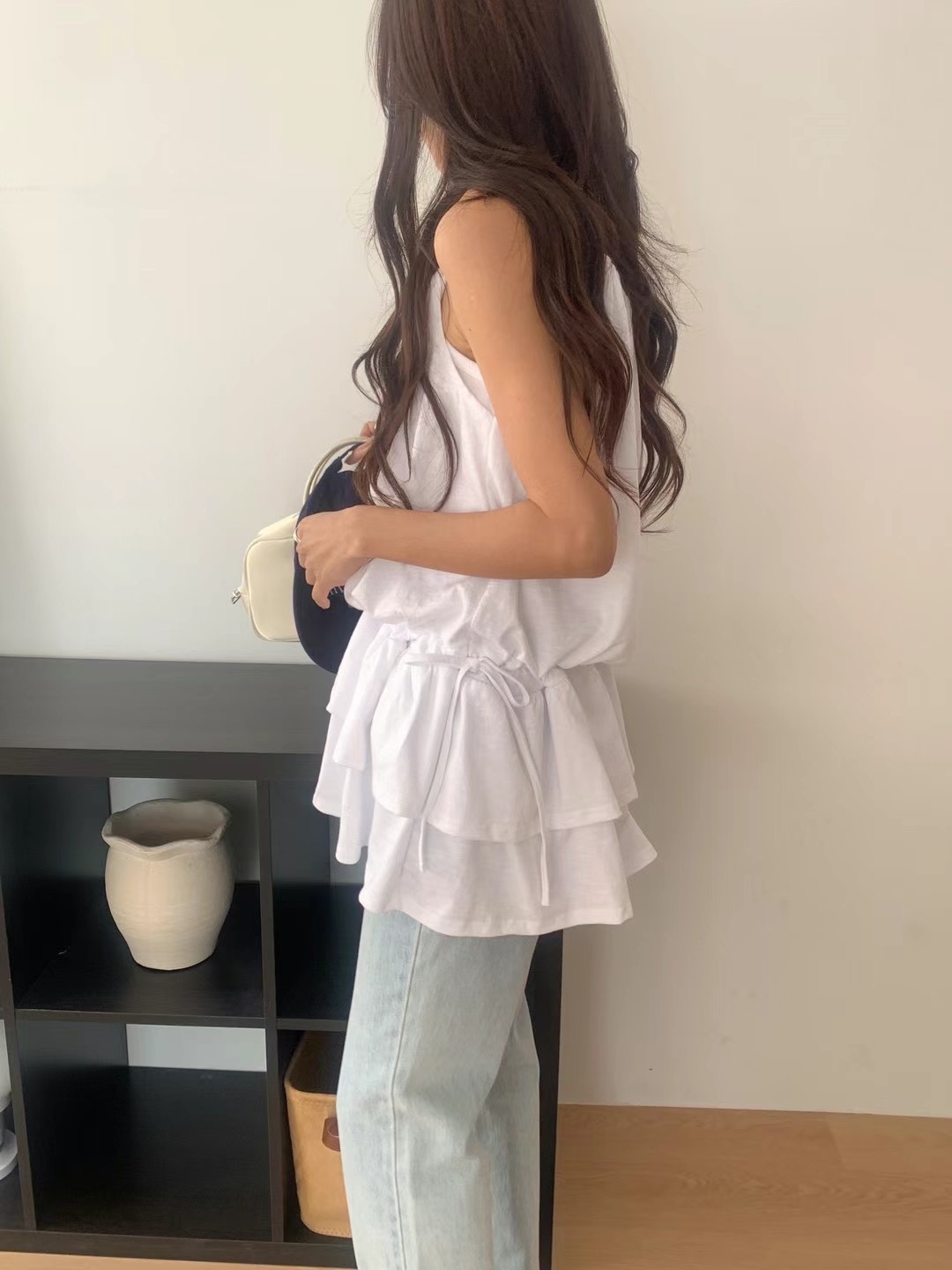 WANDERLUST韓國直郵㊣東大門實拍女裝新品時尚休閑吊帶背心WANDERLUST吊帶/背心