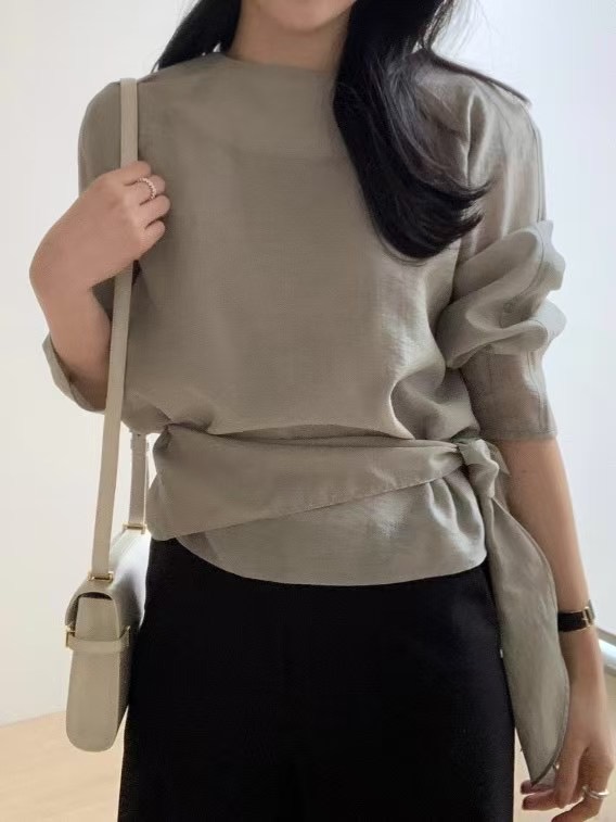 RUBLE韓國直郵㊣女裝新品熱賣推薦時尚休閑人氣25春夏襯衫蕾絲衫RICHMOND襯衫/蕾絲衫