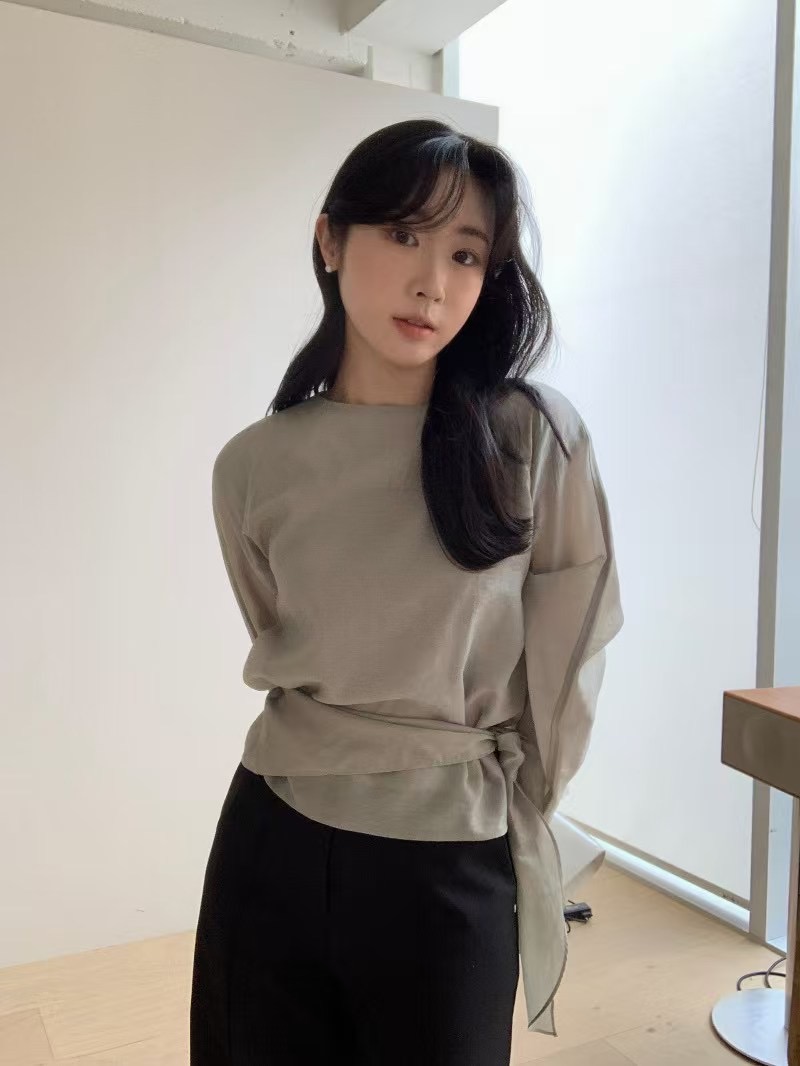 RUBLE韓國直郵㊣女裝新品熱賣推薦時尚休閑人氣25春夏襯衫蕾絲衫RICHMOND襯衫/蕾絲衫圖色2
