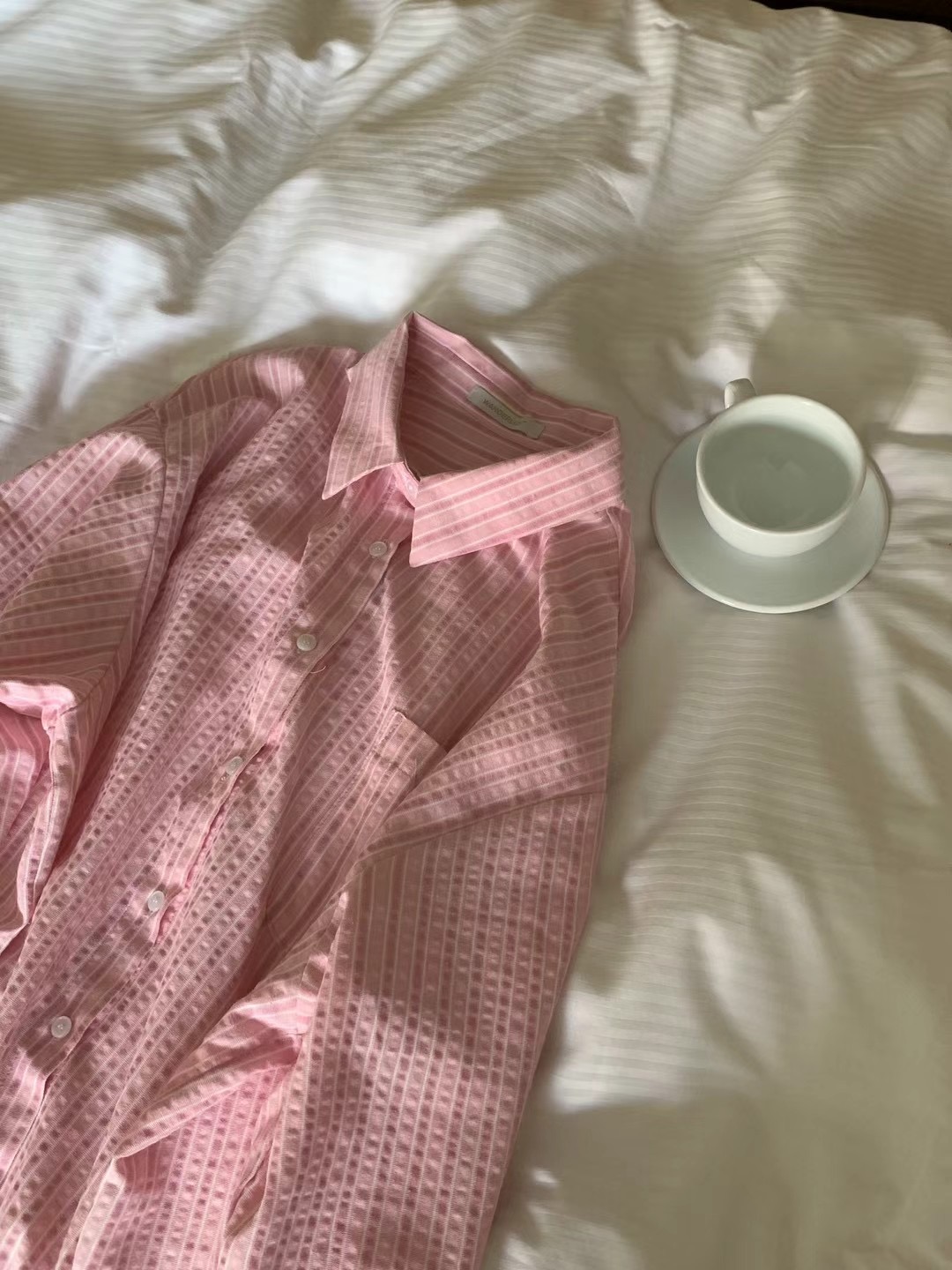 WANDERLUST韓國直郵㊣女裝新品25春夏人氣休閑時尚襯衫蕾絲衫WANDERLUST襯衫/蕾絲衫