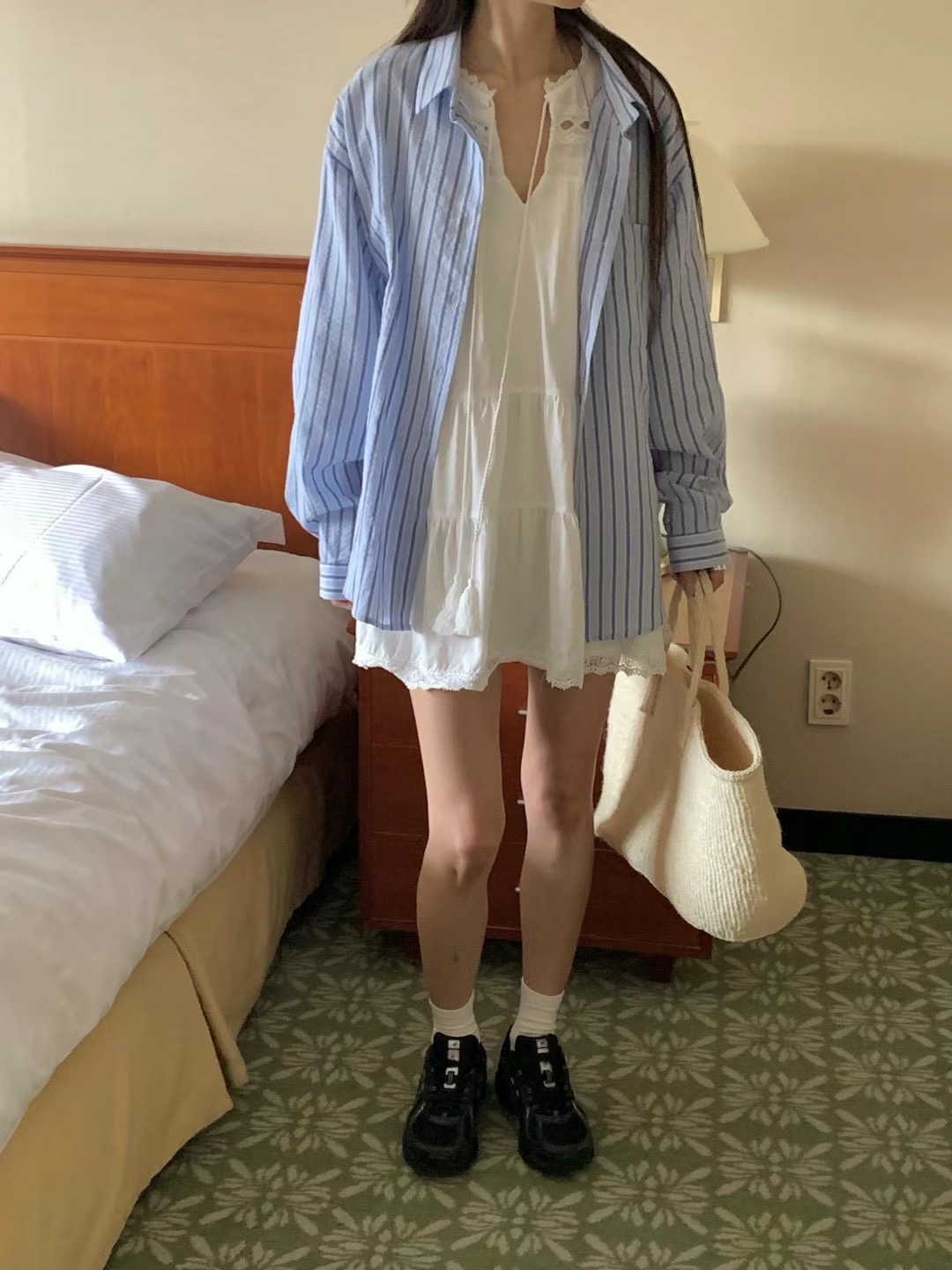 WANDERLUST韓國直郵㊣女裝新品25春夏人氣休閑時尚襯衫蕾絲衫WANDERLUST襯衫/蕾絲衫