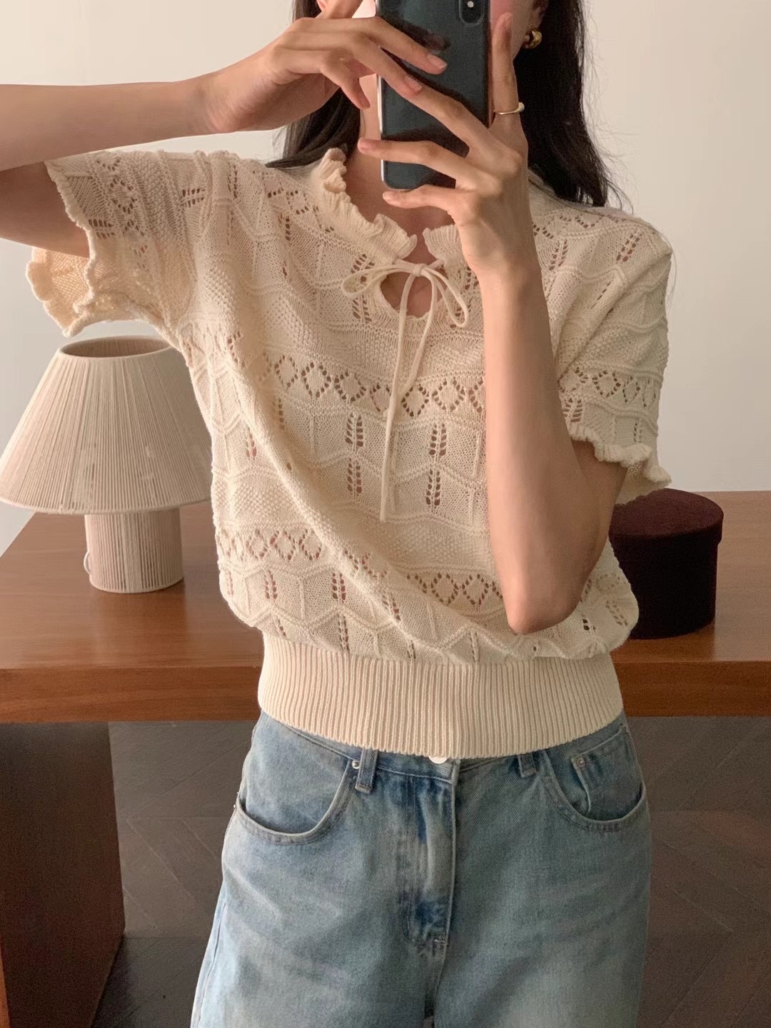 WANDERLUST直郵韓國代購㊣女裝新品人氣時尚推薦休閑針織衫WANDERLUST針織衫
