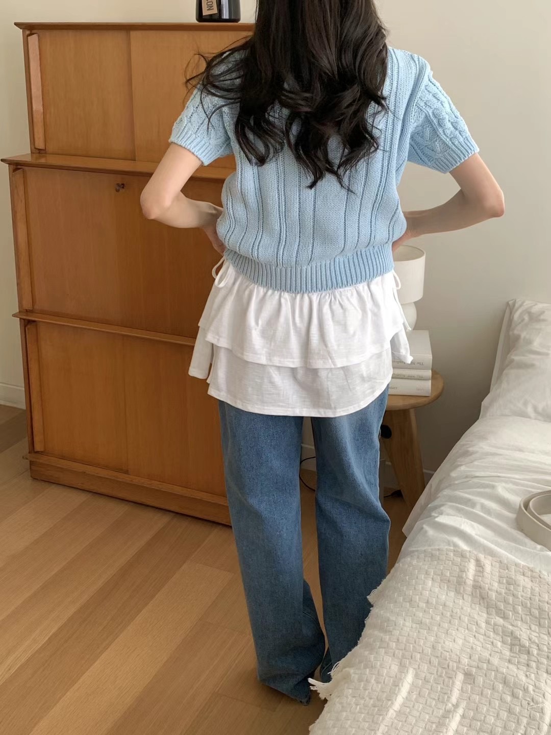 WANDERLUST韓國直郵㊣女裝新款時尚25春夏熱賣休閑人氣針織衫WANDERLUST針織衫