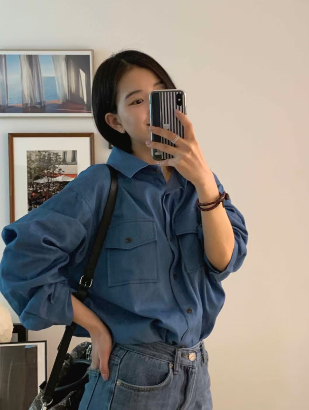 RUBLE直郵韓國代購㊣女裝新品推薦休閑25春夏熱賣襯衫蕾絲衫RICHMOND襯衫/蕾絲衫