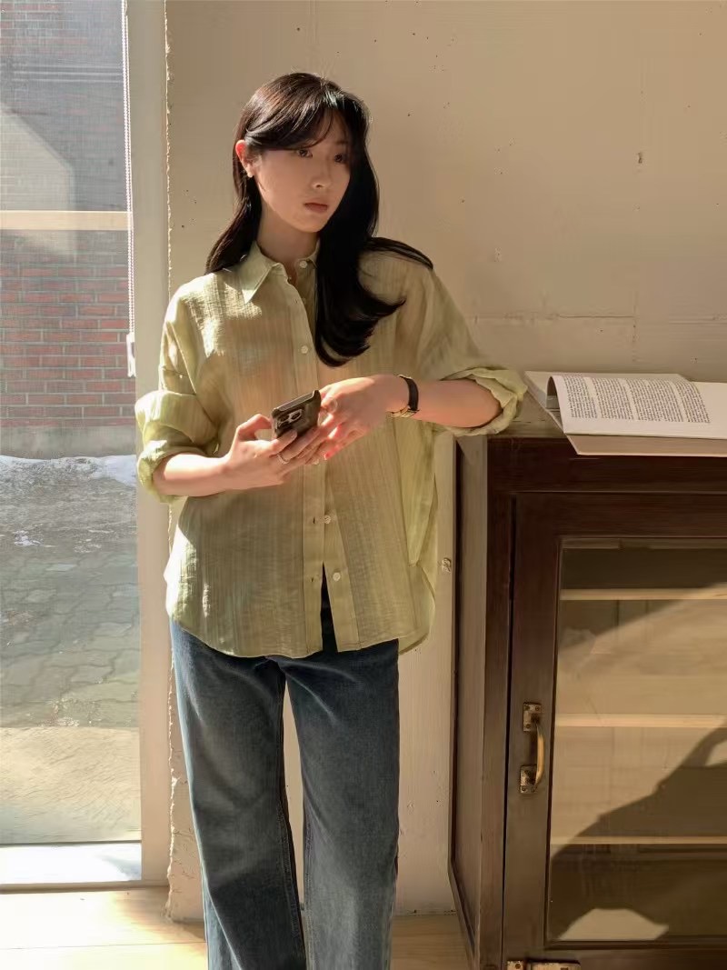 RUBLE韓國㊣直郵東大門代購女裝新品熱賣推薦25春夏襯衫蕾絲衫RICHMOND襯衫/蕾絲衫圖色2