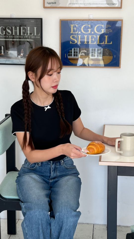 HEY/TO SEWING韓國直郵㊣東大門實拍女裝新品休閑25春夏T恤BY HEY/TO SEWINGT恤