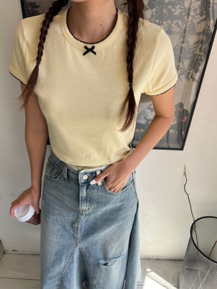 HEY/TO SEWING韓國直郵㊣東大門實拍女裝新品休閑25春夏T恤BY HEY/TO SEWINGT恤