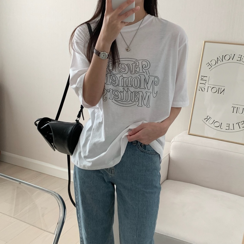 HELLO JINI韓國直郵㊣東大門實拍女裝新款熱賣休閑推薦T恤HELLO JINIT恤