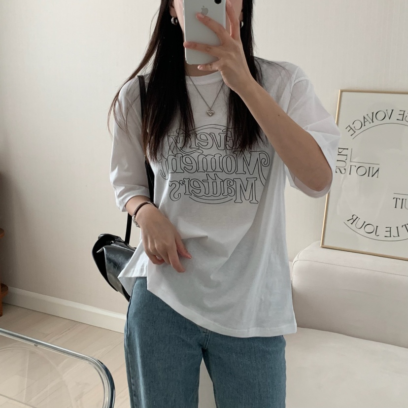 HELLO JINI韓國直郵㊣東大門實拍女裝新款熱賣休閑推薦T恤HELLO JINIT恤