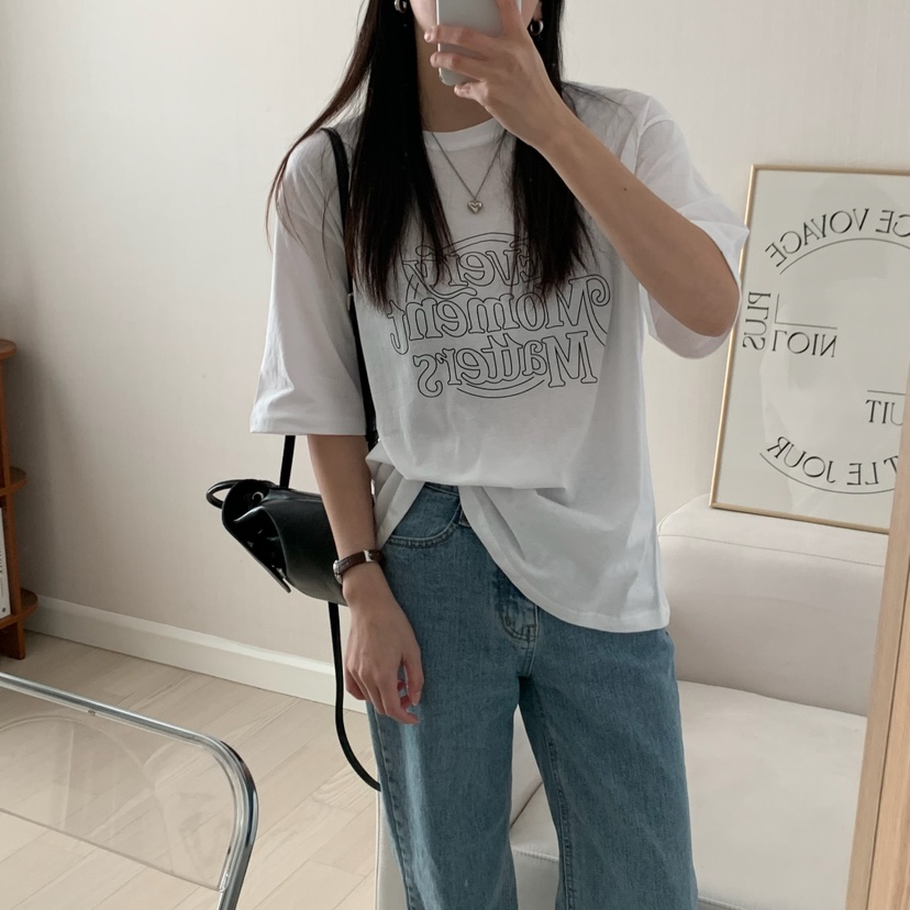 HELLO JINI韓國直郵㊣東大門實拍女裝新款熱賣休閑推薦T恤HELLO JINIT恤
