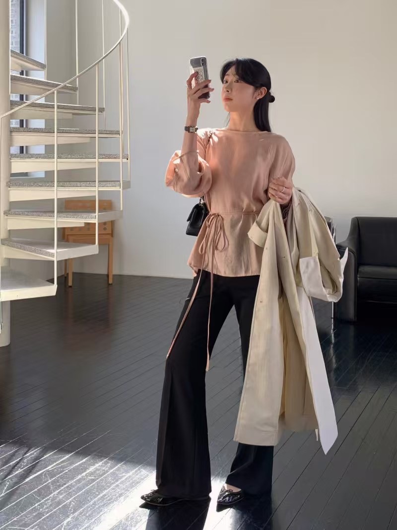 RUBLE韓國直郵㊣女裝新款休閑時尚25春夏熱賣人氣襯衫蕾絲衫RICHMOND襯衫/蕾絲衫