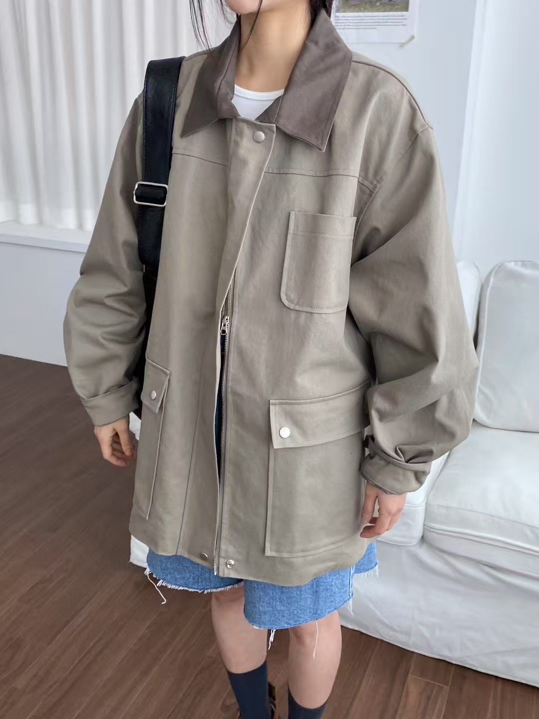 UNPLAN韓國直郵㊣女裝新品推薦25春夏人氣熱賣休閑時尚夾克UNPLAN夾克
