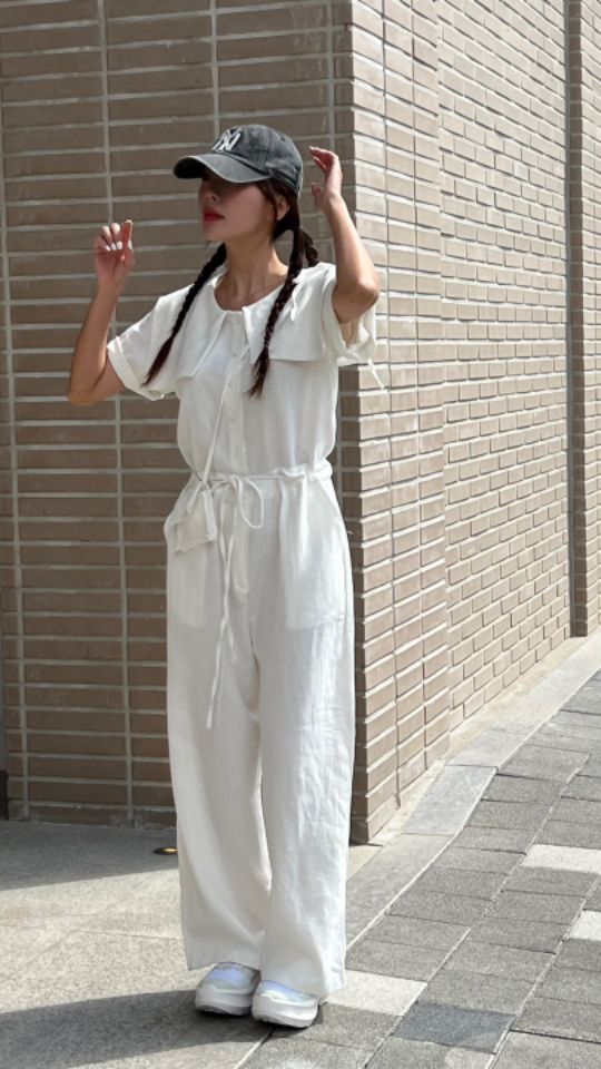 HEY/TO SEWING韓國直郵㊣東大門實拍女裝新品人氣連體褲口袋BY HEY/TO SEWING連體褲