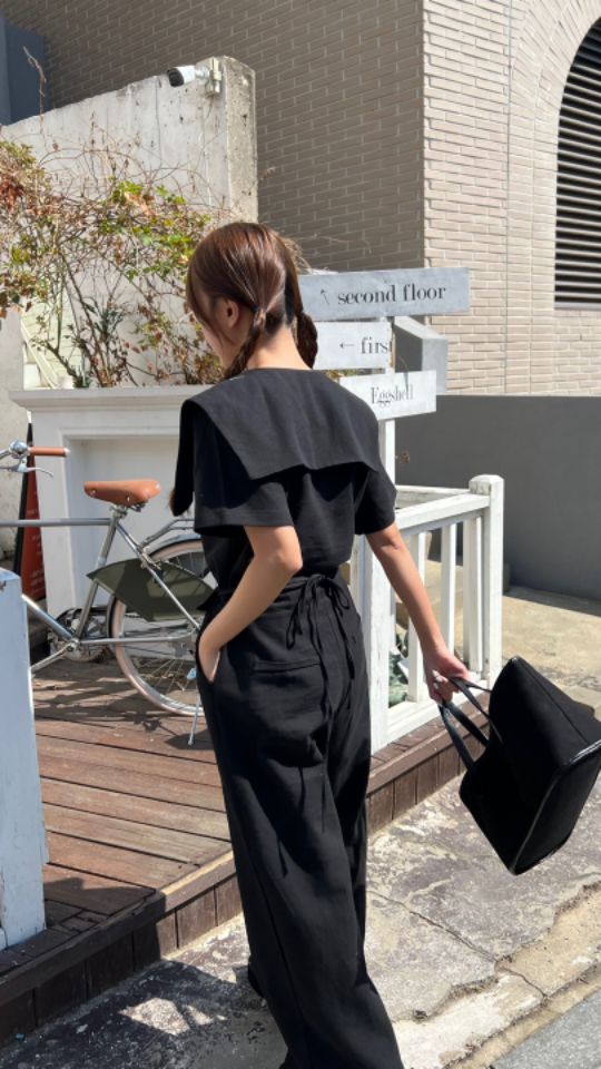 HEY/TO SEWING韓國直郵㊣東大門實拍女裝新品人氣連體褲口袋BY HEY/TO SEWING連體褲