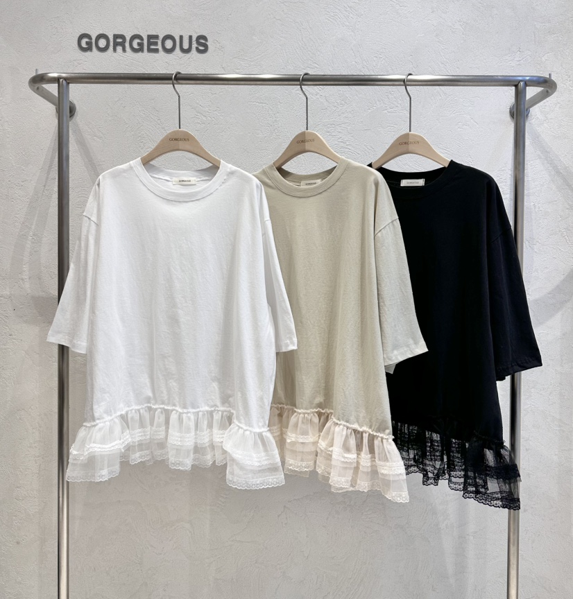 GORGEOUS韓國直郵㊣東大門實拍女裝新款人氣推薦熱賣25春夏T恤GORGEOUST恤
