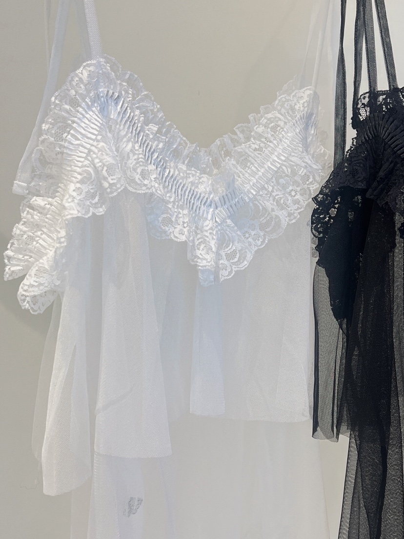 MAISONDEGLORY韓國㊣直郵東大門代購女裝新品休閑吊帶背心蕾絲緊身MAISON DE GLORY吊帶/背心