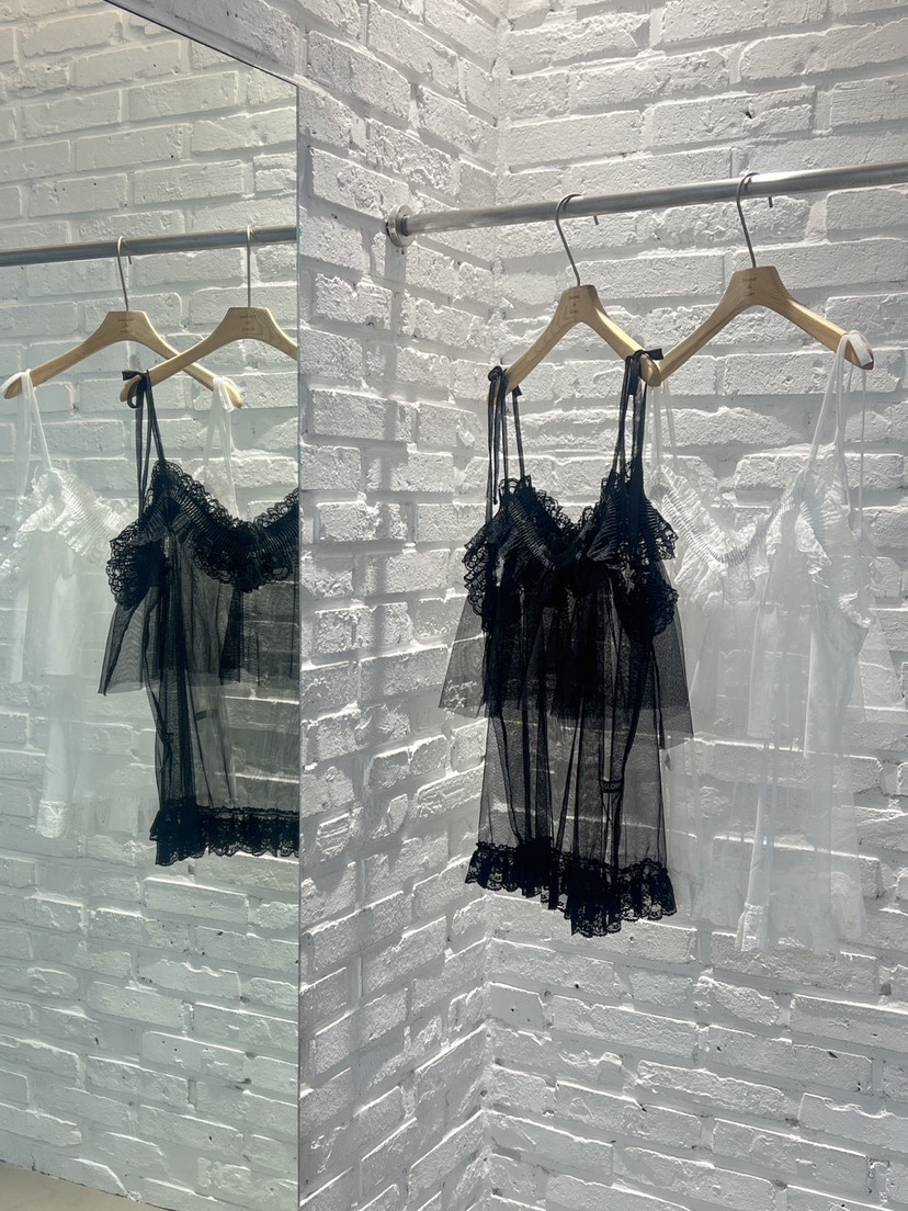 MAISONDEGLORY韓國㊣直郵東大門代購女裝新品休閑吊帶背心蕾絲緊身MAISON DE GLORY吊帶/背心