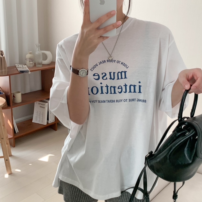 HELLO JINI直郵韓國代購㊣女裝新品25春夏熱賣時尚推薦T恤HELLO JINIT恤