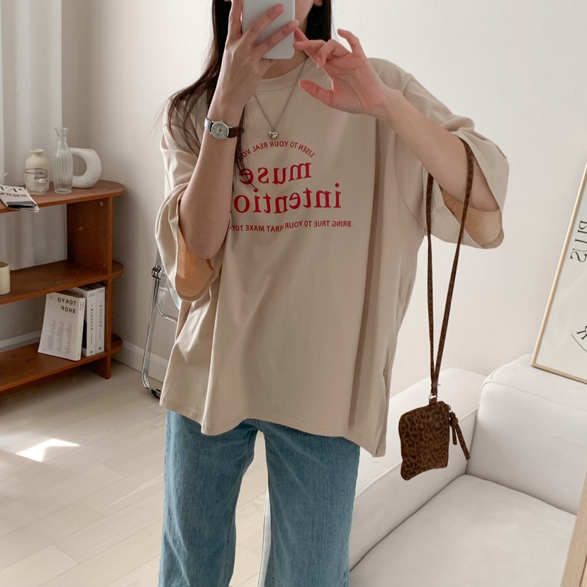 HELLO JINI直郵韓國代購㊣女裝新品25春夏熱賣時尚推薦T恤HELLO JINIT恤