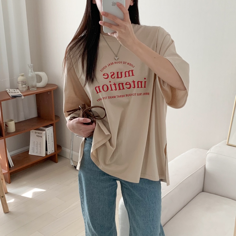HELLO JINI直郵韓國代購㊣女裝新品25春夏熱賣時尚推薦T恤HELLO JINIT恤