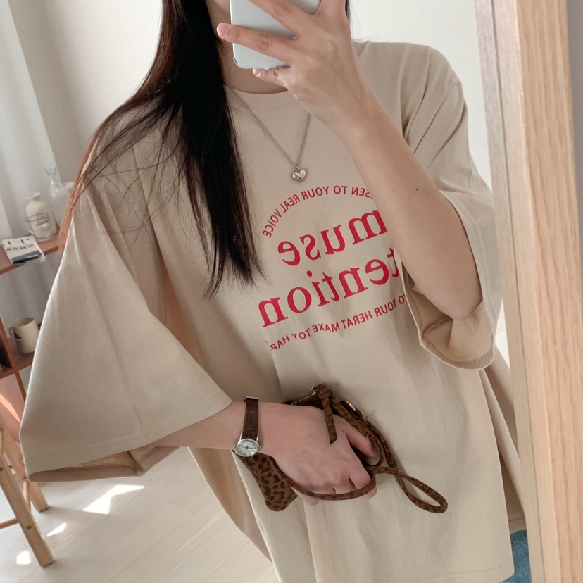 HELLO JINI直郵韓國代購㊣女裝新品25春夏熱賣時尚推薦T恤HELLO JINIT恤圖色2