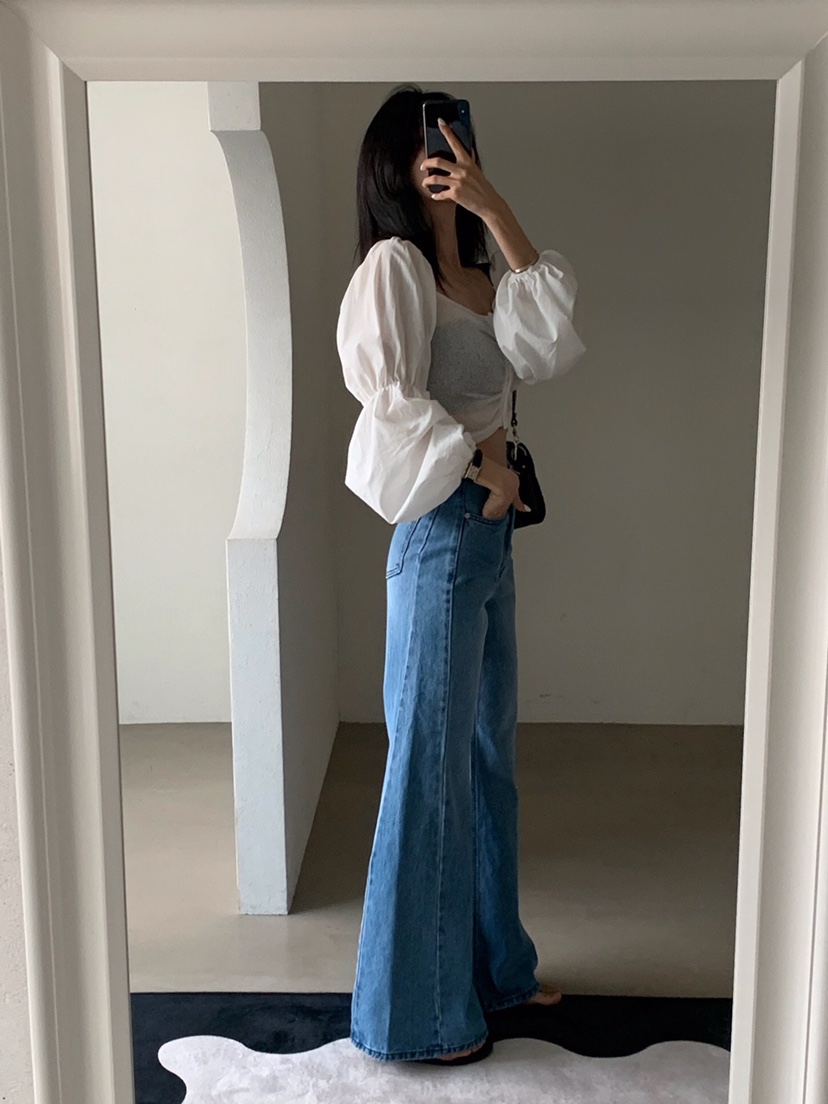 VERANDA直郵韓國代購㊣女裝新款熱賣25春夏休閑時尚推薦牛仔褲VERANDA牛仔褲