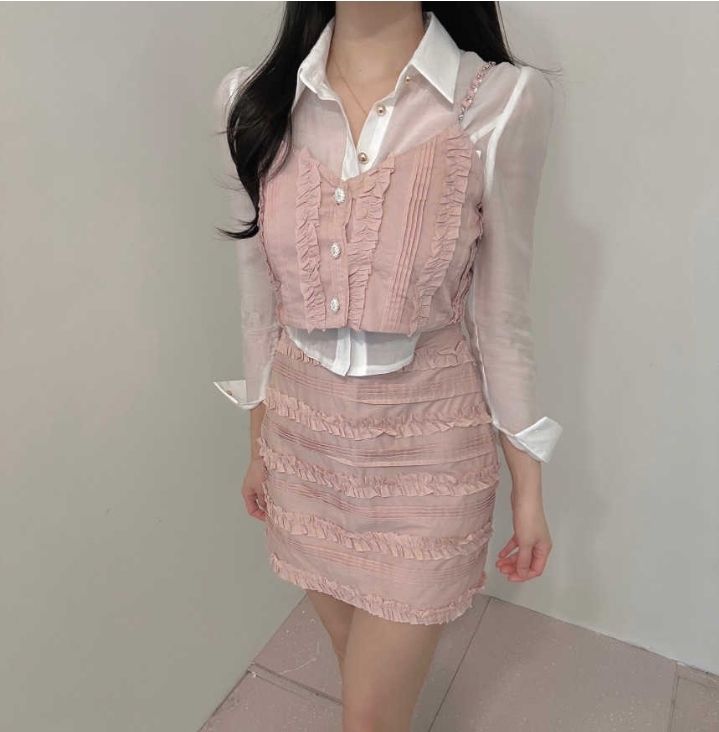 火Ⅱ-화투-T韓國㊣直郵東大門代購女裝新品熱賣人氣25春夏短裙火Ⅱ短裙