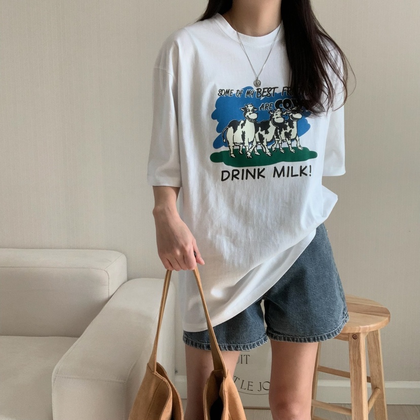 FROMJINI韓國直郵㊣東大門實拍女裝新款熱賣25春夏人氣時尚T恤FROMJINIT恤