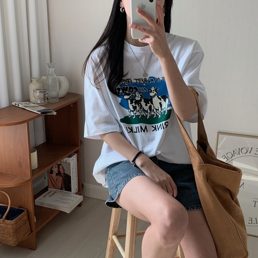 FROMJINI韓國直郵㊣東大門實拍女裝新款熱賣25春夏人氣時尚T恤FROMJINIT恤