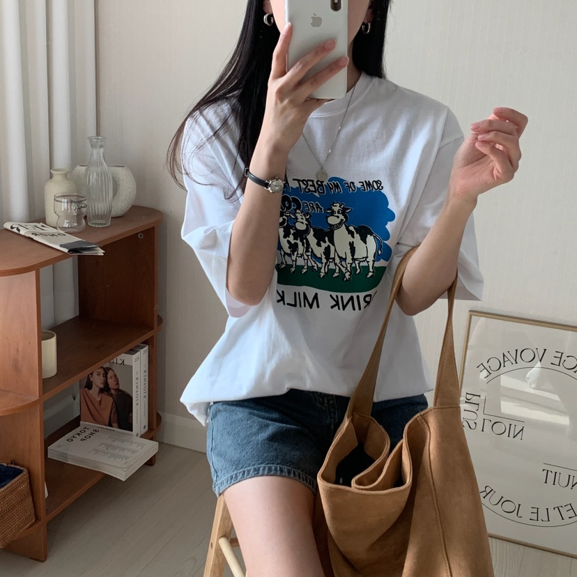 FROMJINI韓國直郵㊣東大門實拍女裝新款熱賣25春夏人氣時尚T恤FROMJINIT恤