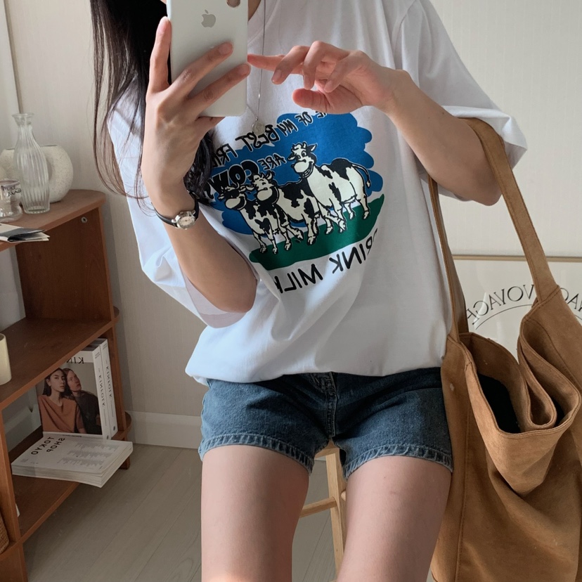 FROMJINI韓國直郵㊣東大門實拍女裝新款熱賣25春夏人氣時尚T恤FROMJINIT恤
