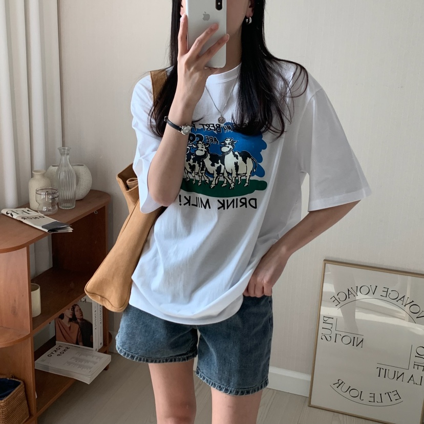 FROMJINI韓國直郵㊣東大門實拍女裝新款熱賣25春夏人氣時尚T恤FROMJINIT恤