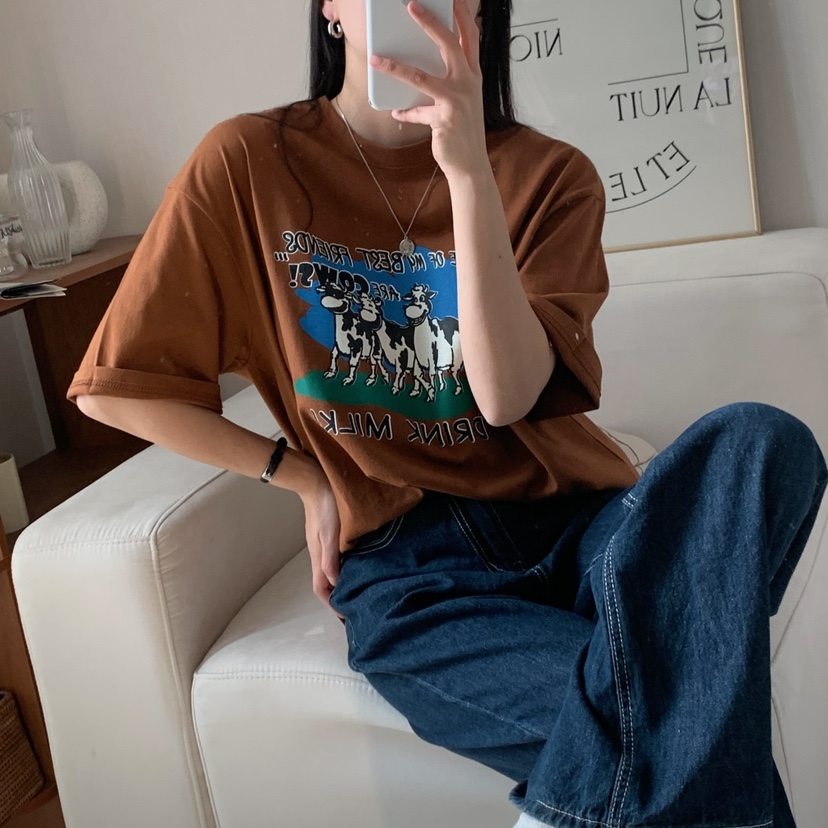 FROMJINI韓國直郵㊣東大門實拍女裝新款熱賣25春夏人氣時尚T恤FROMJINIT恤